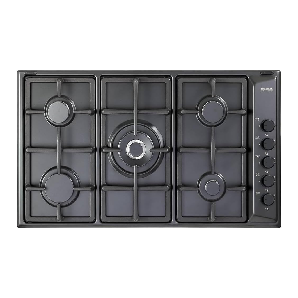 Elba Built-in Gas Hob 5 Burners 90 cm Black