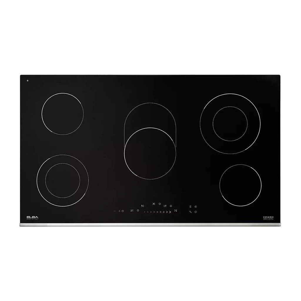 Elba Built-in Electric Ceramic Hob 5 Burners 90 cm Black