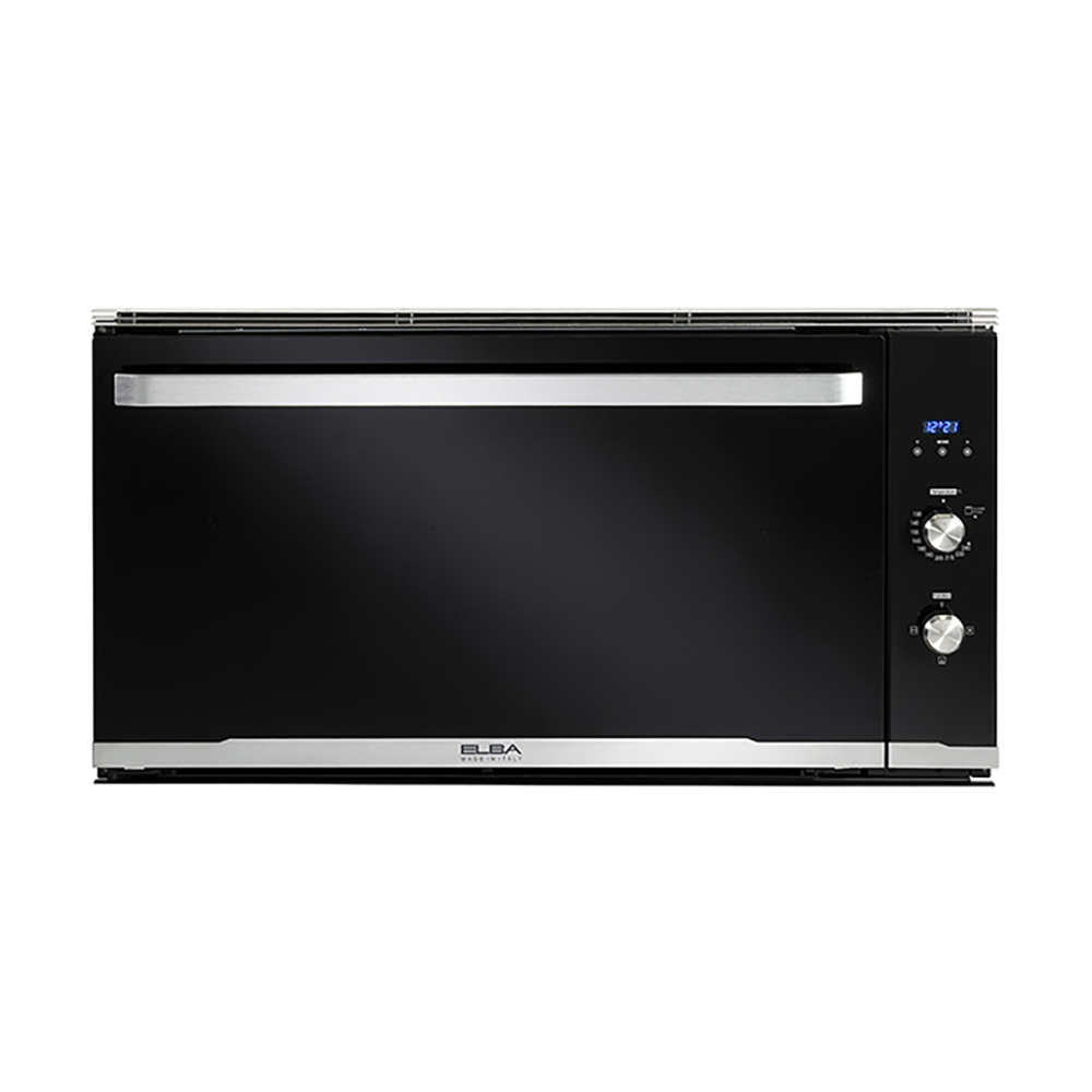 Elba Built in Gas Oven with Gas Grill 90 cm 74 Liters Black