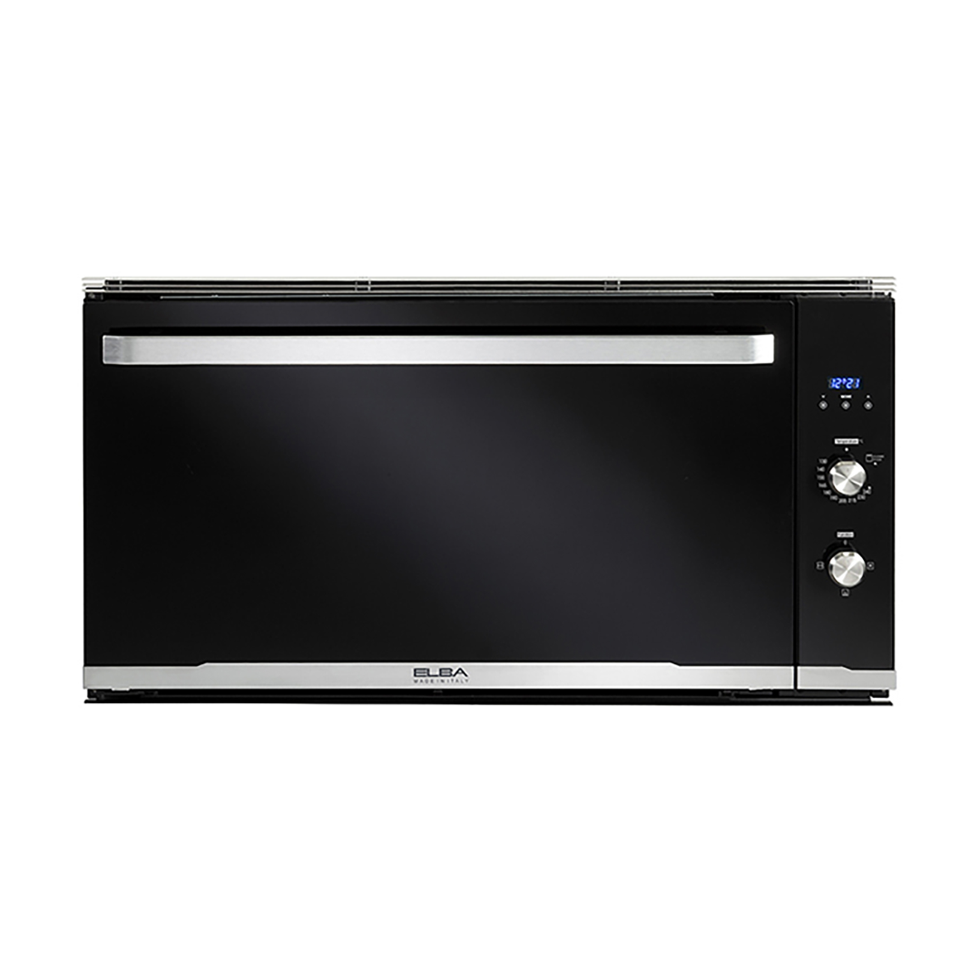 Elba Built in Gas Oven with Gas Grill 90 cm 74 Liters Black