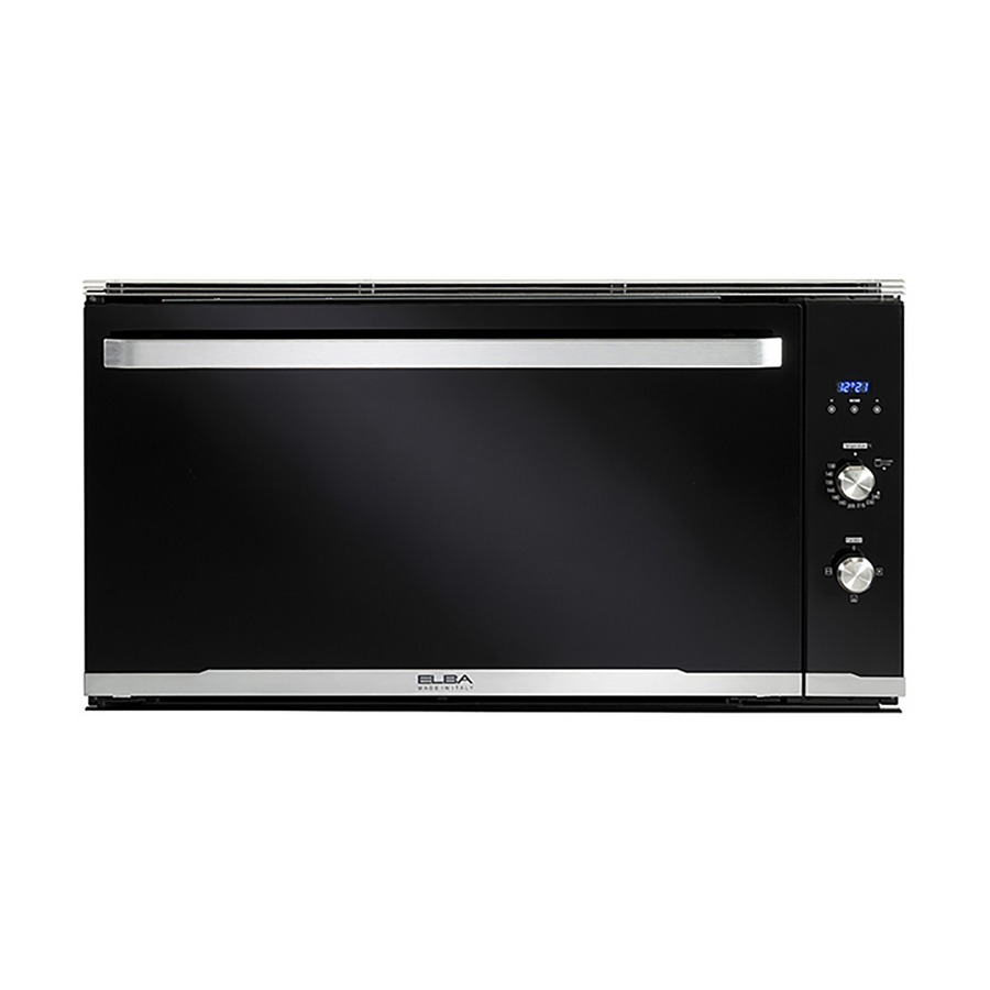 Elba Built in Gas Oven with Gas Grill 90 cm 74 Liters Black