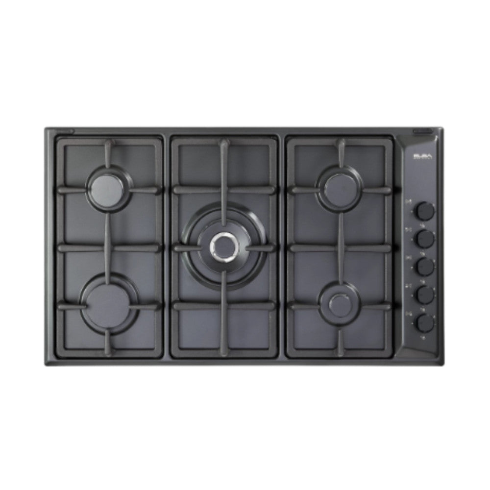 Elba Built-in Gas Hob 5 Burners 90 cm Black
