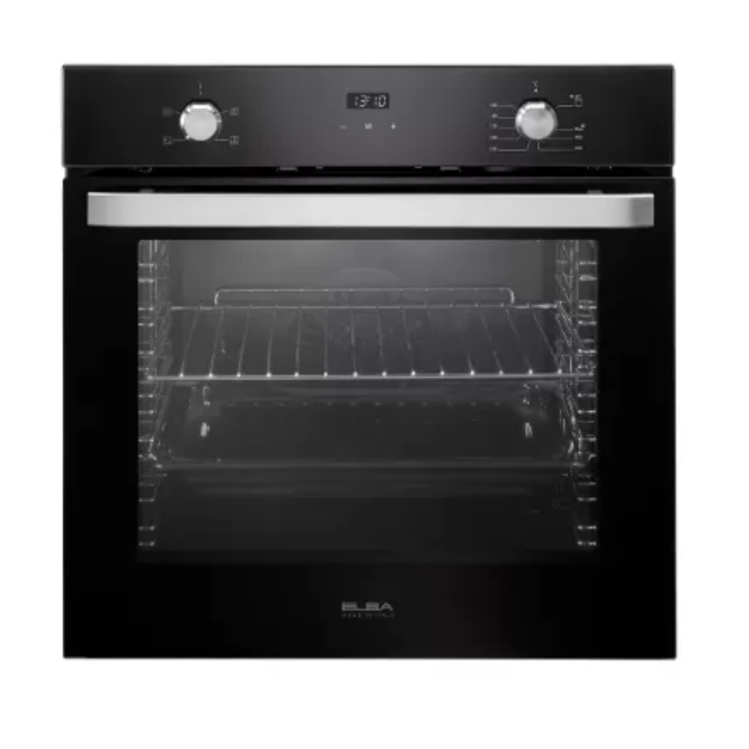 Elba Built in Gas Oven with Gas Grill 60 cm 65 Liters Black